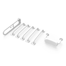 Rail only Doc M toilet pack, steel, exposed fixings, back rest rail, White (RAL 9016)