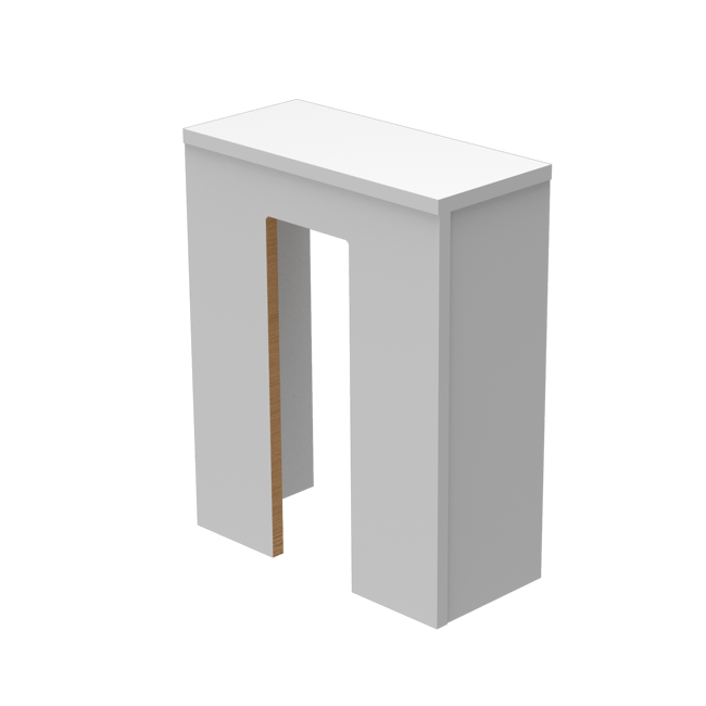 Back box for back to wall pan, with fixings, white