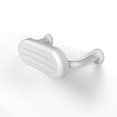Back rest rail with white pad, steel, 270mm projection, concealed fixings, White (RAL 9016)
