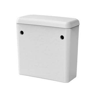 Minimal low level cistern, white