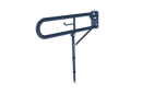 Trombone lift and lock hinged support rail, steel, toilet roll holder, leg, 800mm, Dark blue (RAL 5011)