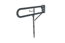 Trombone lift and lock hinged support rail, steel, toilet roll holder, leg, 800mm