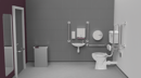 Low level Doc M toilet pack, stainless steel, concealed fixings
