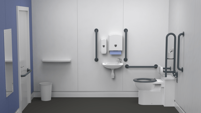 Back to wall Doc M toilet pack, steel, concealed fixings