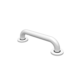 D-bar grab rail, steel, with concealed fixings