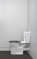 Rimless close coupled Doc M ware set, pan & cistern assembly, ring only seat