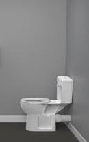 Rimless close coupled Doc M ware set, pan & cistern assembly, ring only seat, White (RAL 9016)