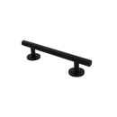 Luxury grab rail, straight, stainless steel, concealed fixings, Matt black (RAL 9005)
