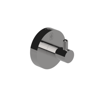 Contemporary single robe hook, stainless steel