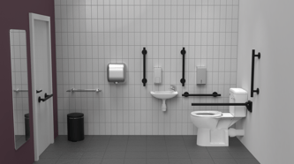 Rimless luxury close coupled Doc M toilet pack, TMV3 valve