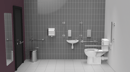 Rimless luxury close coupled Doc M toilet pack, TMV3 valve, Polished stainless steel
