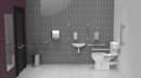 Rimless luxury close coupled Doc M toilet pack, TMV3 valve, Satin