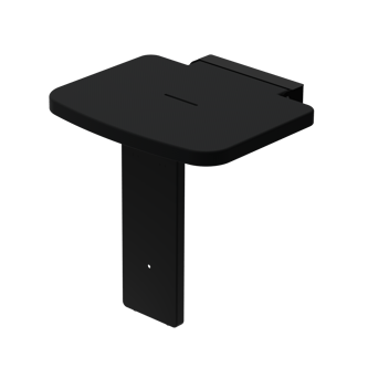 Fold down stainless steel shower seat with slow descend leg