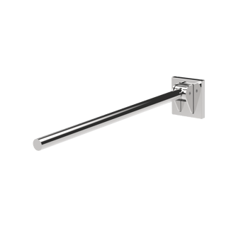Contemporary single arm friction rail, stainless steel, concealed fixings