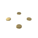 Fitzroy of London, removable Doc M shower seat blanking plate kit, PVD Satin Gold