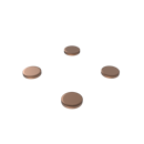 Fitzroy of London, removable Doc M shower seat blanking plate kit, PVD Satin Warm Gold