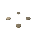 Fitzroy of London, removable Doc M shower seat blanking plate kit, PVD Satin Warm Brass