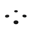 Fitzroy of London, removable Doc M shower seat blanking plate kit, Matt Black (RAL 9005)
