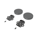 Fitzroy of london, stainless steel removable rail fitting kit & blanking covers, Polished Chrome Plated