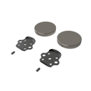 Fitzroy of london, stainless steel removable rail fitting kit & blanking covers, Polished Nickel Plated