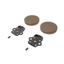 Fitzroy of london, stainless steel removable rail fitting kit & blanking covers, Antique Brass Plated