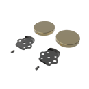 Fitzroy of london, stainless steel removable rail fitting kit & blanking covers, PVD Polished Brass