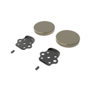 Fitzroy of london, stainless steel removable rail fitting kit & blanking covers, PVD Polished Champagne