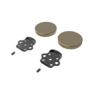 Fitzroy of london, stainless steel removable rail fitting kit & blanking covers, PVD Polished Warm Brass