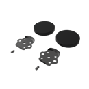 Fitzroy of london, stainless steel removable rail fitting kit & blanking covers, Matt Black (RAL 9005)