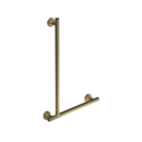 The Gosfield, stainless steel concealed fixing L-shape grab rail, PVD Satin Brass
