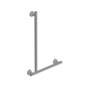 The Gosfield, stainless steel concealed fixing L-shape grab rail, Matt White (RAL 9016)
