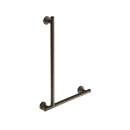 The Gosfield, stainless steel concealed fixing removable L-shape grab rail, Antique Brass Plated