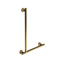 The Gosfield, stainless steel concealed fixing removable L-shape grab rail, Polished Gold Plated