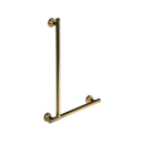 The Gosfield, stainless steel concealed fixing removable L-shape grab rail, PVD Polished Gold