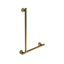 The Gosfield, stainless steel concealed fixing removable L-shape grab rail, PVD Satin Gold