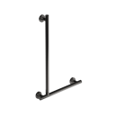The Gosfield, stainless steel concealed fixing removable L-shape grab rail, PVD Polished Graphite