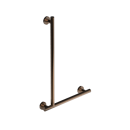 The Gosfield, stainless steel concealed fixing removable L-shape grab rail, PVD Polished Bronze