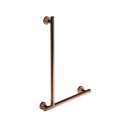 The Gosfield, stainless steel concealed fixing removable L-shape grab rail, PVD Polished Warm Gold