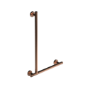 The Gosfield, stainless steel concealed fixing removable L-shape grab rail, PVD Satin Warm Gold
