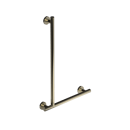The Gosfield, stainless steel concealed fixing removable L-shape grab rail, PVD Polished Champagne