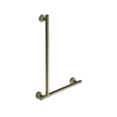 The Gosfield, stainless steel concealed fixing removable L-shape grab rail, PVD Satin Champagne