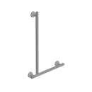 The Gosfield, stainless steel concealed fixing removable L-shape grab rail, Matt White (RAL 9016)