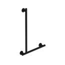 The Gosfield, stainless steel concealed fixing removable L-shape grab rail, Matt Black (RAL 9005)