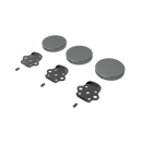 The Gosfield, removable L-shape grab rail fitting kit & blanking covers, Satin Chrome Plated