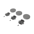 The Gosfield, removable L-shape grab rail fitting kit & blanking covers, Polished Stainless Steel