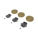 The Gosfield, removable L-shape grab rail fitting kit & blanking covers, PVD Polished Gold