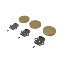 The Gosfield, removable L-shape grab rail fitting kit & blanking covers, PVD Satin Gold