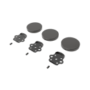 The Gosfield, removable L-shape grab rail fitting kit & blanking covers, PVD Polished Graphite