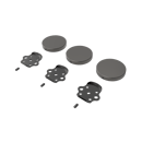 The Gosfield, removable L-shape grab rail fitting kit & blanking covers, PVD Satin Graphite