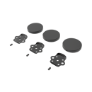 The Gosfield, removable L-shape grab rail fitting kit & blanking covers, PVD Satin Anthracite